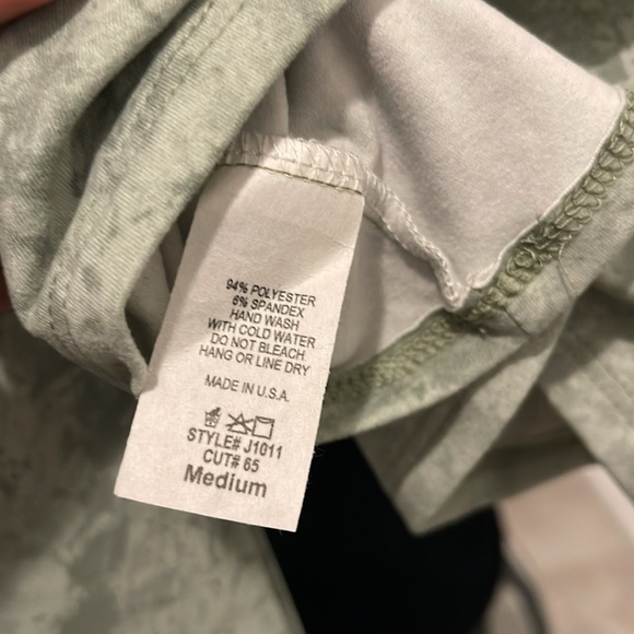 2 piece green matching set crop top and flare pants boho - Picture 7 of 8